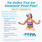 Special Summer Tax Holiday Covers Pool, Retail Supplies