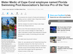 Fort Myers News-Press: Water Medic of Cape Coral employee named Florida Swimming Pool Association’s Service Pro of the Year